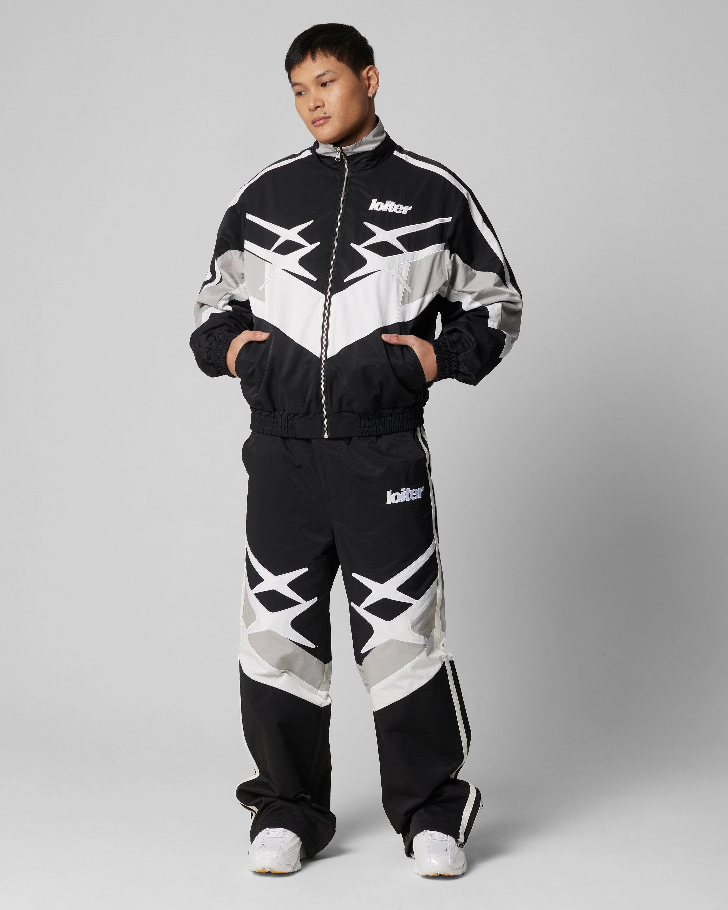 Probability Loiter Hybrid Track Jacket Black/Grey