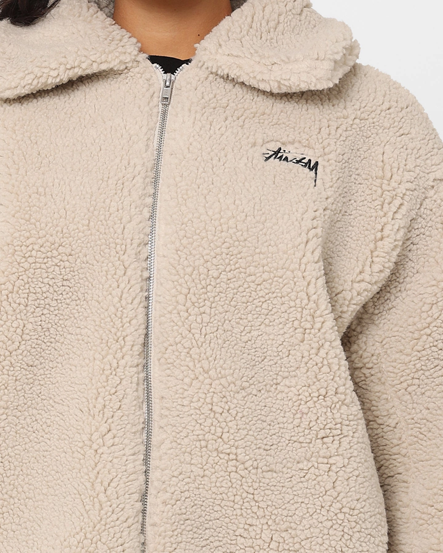 Confidence booster TapedSeams Stussy Women's Dice Sherpa Jacket Winter White
