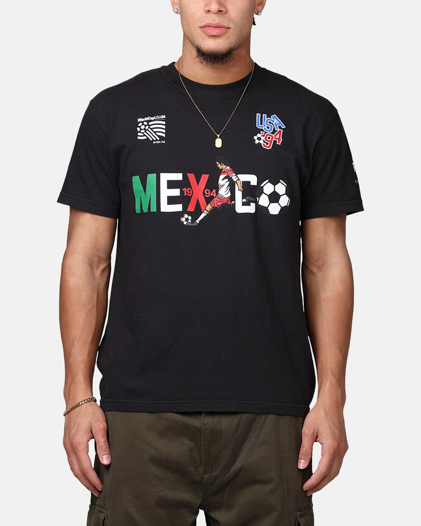Fifa FIFA 1994 Mexico T-Shirt Black Simple and Relaxed