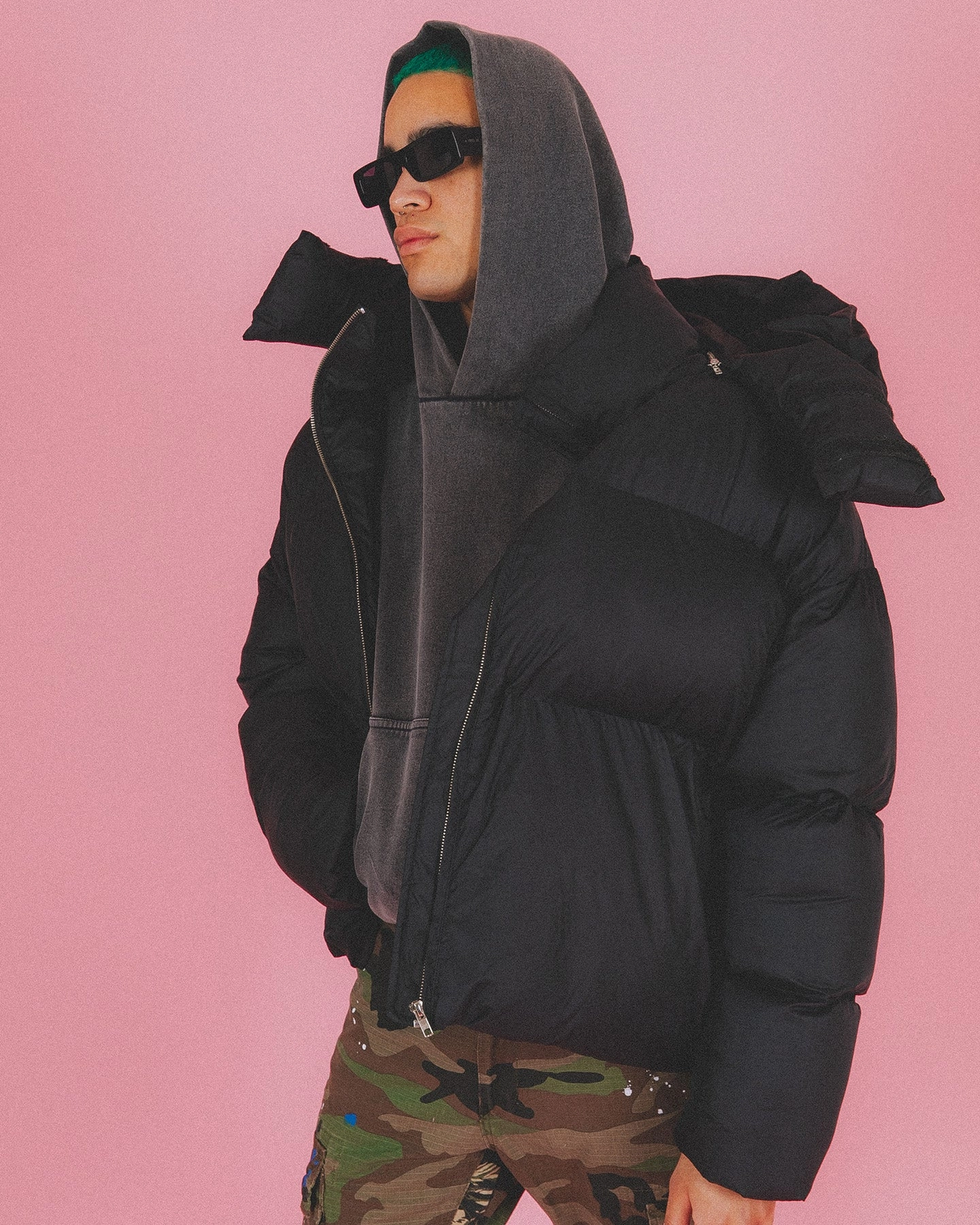 MNML Moon Puffer Jacket Black Wind Lock