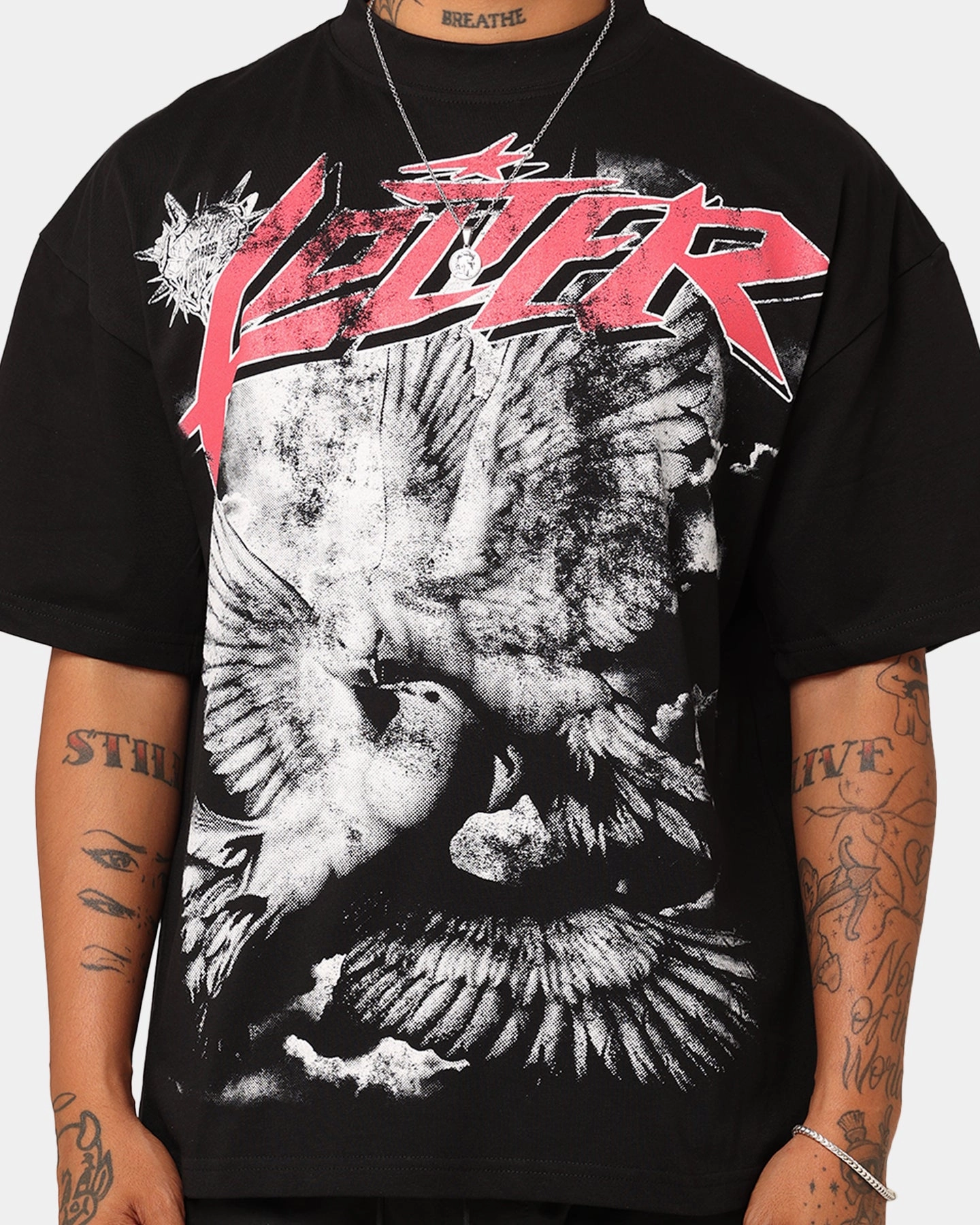 Loiter Dove Vintage T-Shirt Black Travel Trend