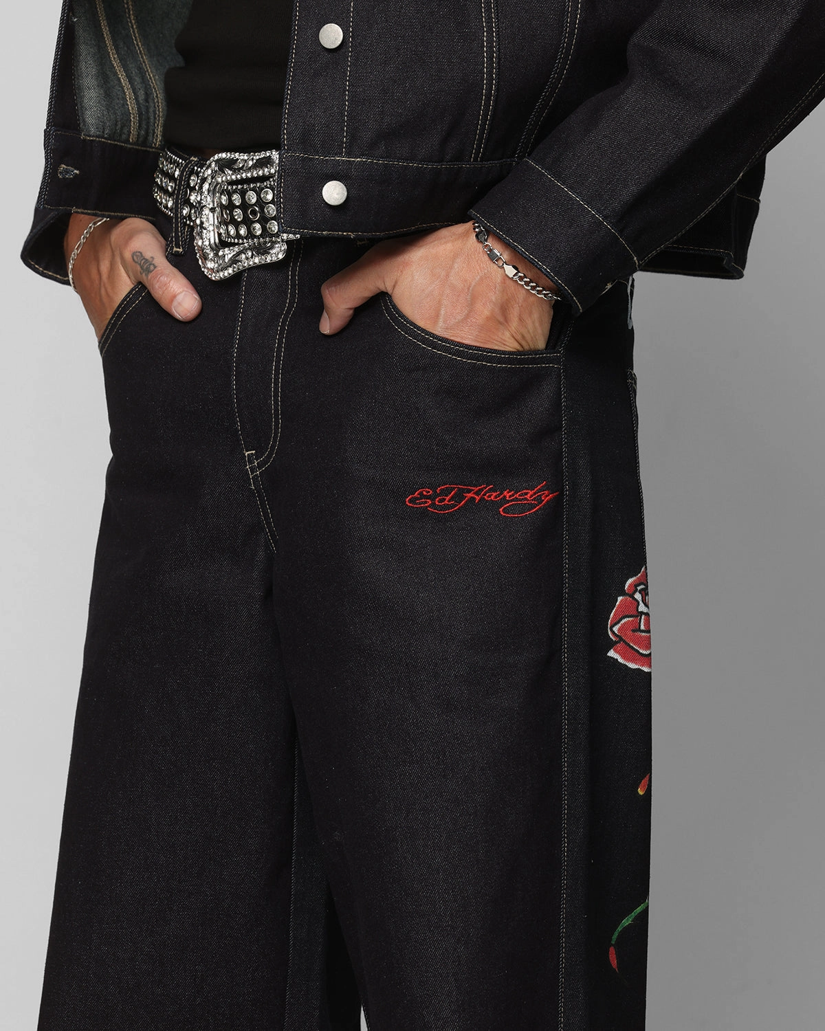 Ed Hardy Denim Jeans Raw Indigo Spring Mood Bold Look Urban appeal