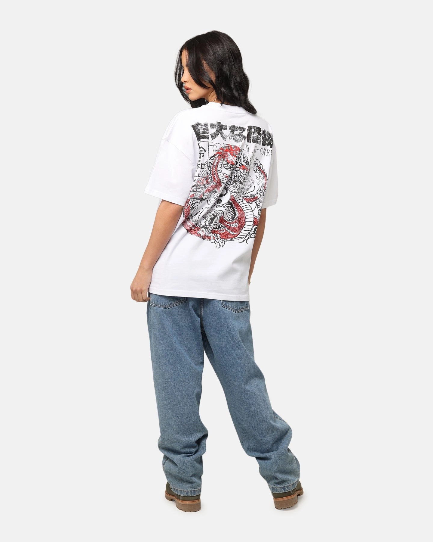 Goat Crew Osaka Dragon T-Shirt White Soft Design