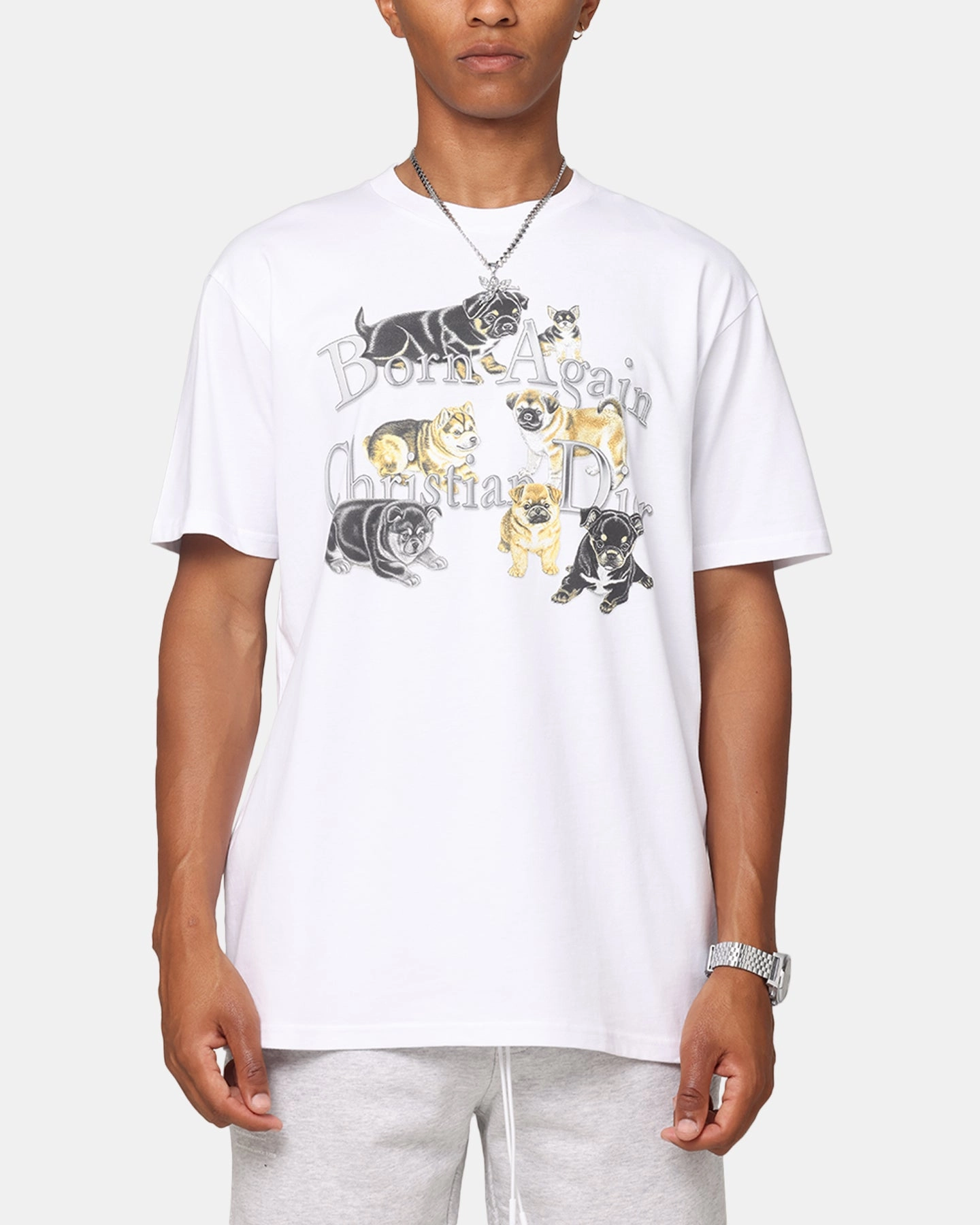 Fun and Relaxed Secret Club BACD Puppies T-Shirt White