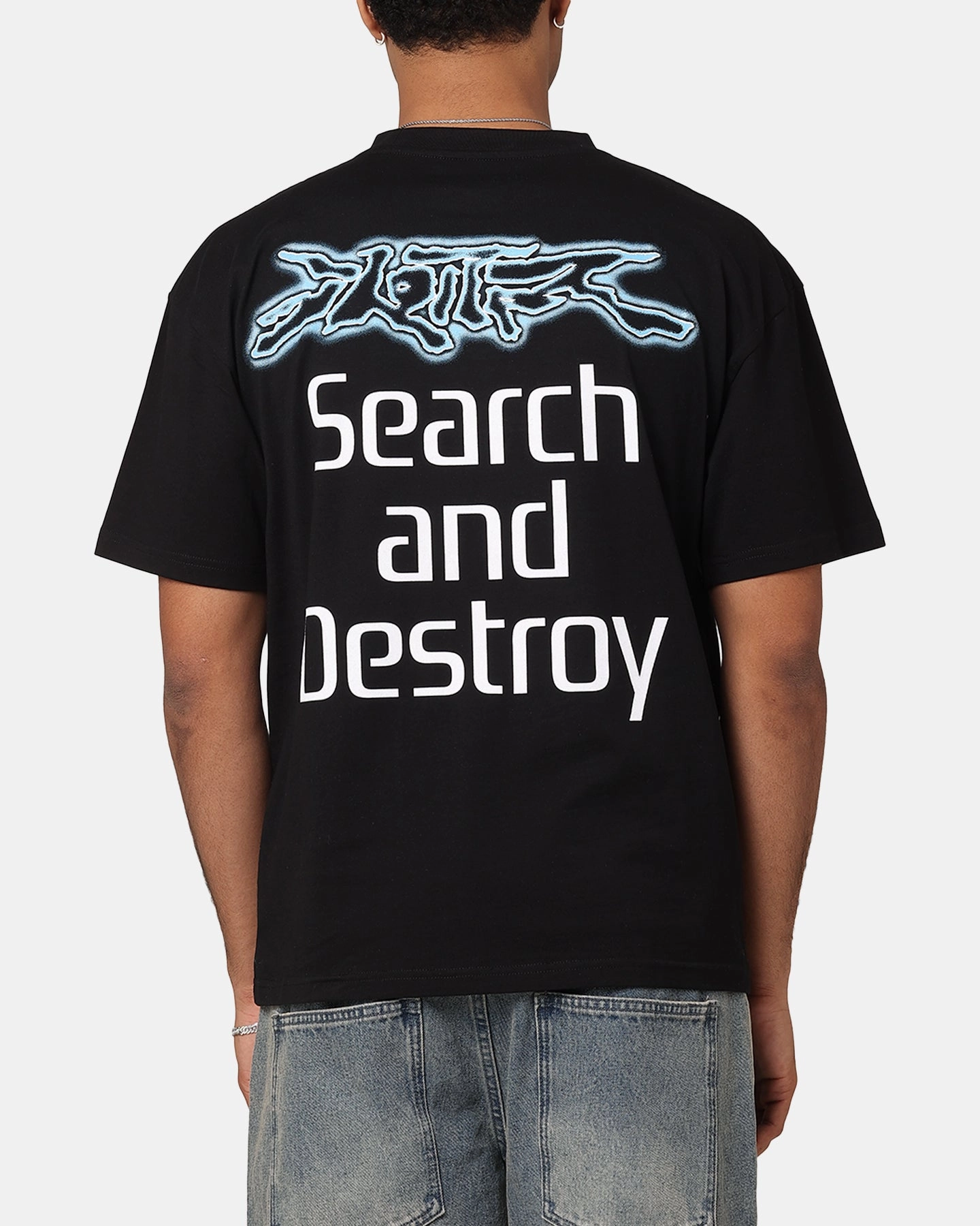 Fashionable Piece Loiter Search And Destroy T-Shirt Black