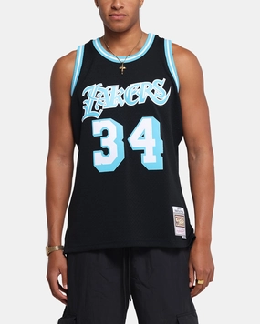Mitchell & Ness Los Angeles Lakers Shaquille O'Neal Legends Jersey Black/Blue Sporty Outfit