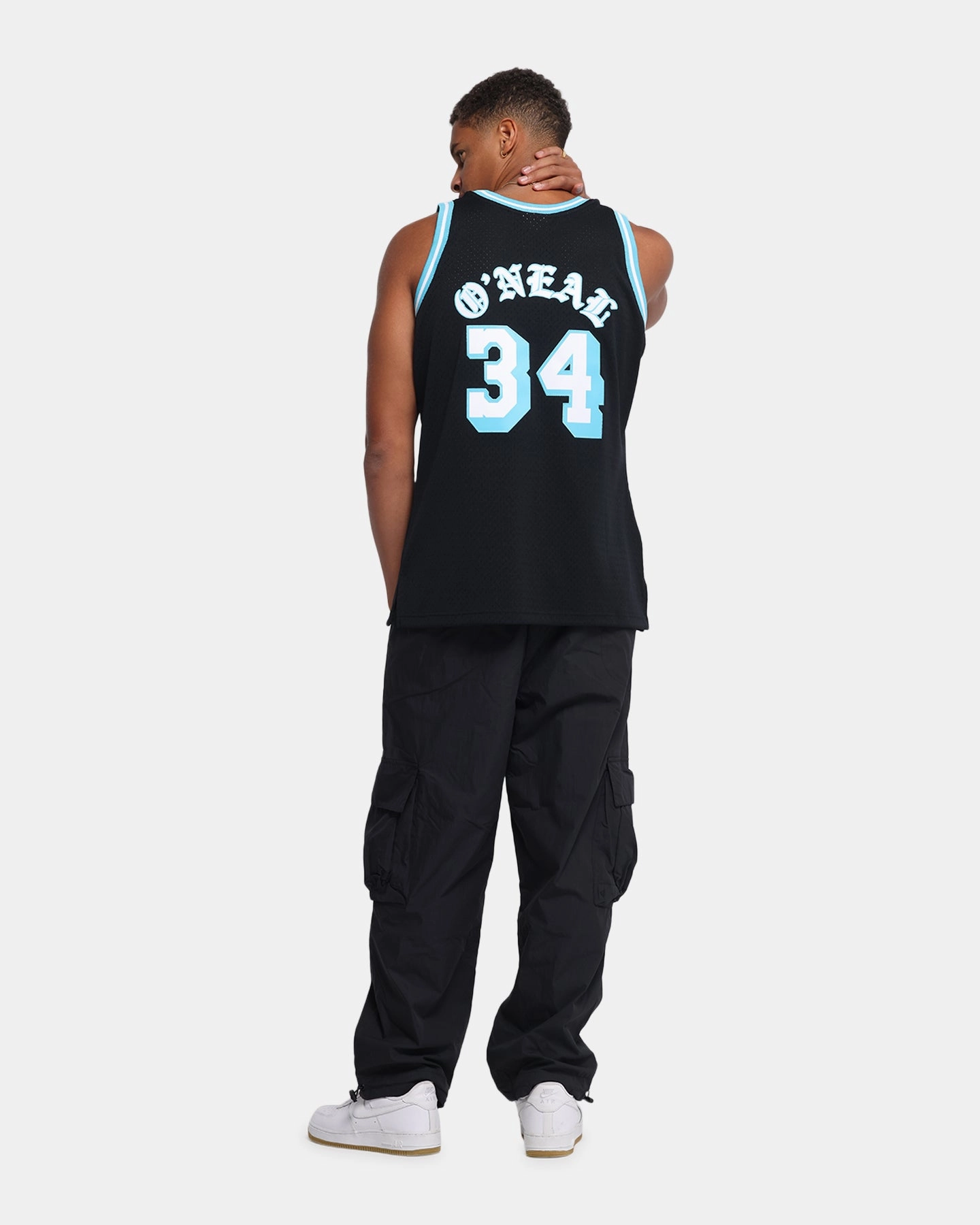 Mitchell & Ness Los Angeles Lakers Shaquille O'Neal Legends Jersey Black/Blue All-Purpose Wear Reinforced Shoulder Structure