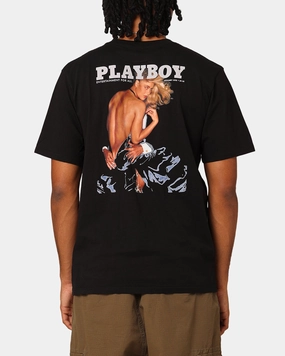 Playboy January '78 Short Sleeve T-Shirt Black Relax Outfit