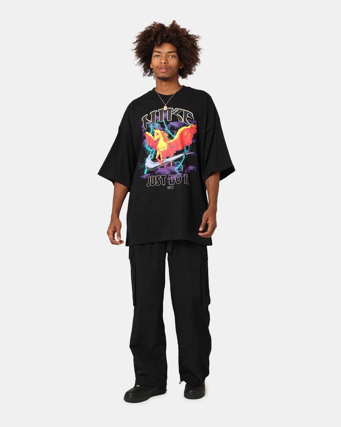 Nike Sportswear Oversized T-Shirt Black Organic Cotton Construction Biodegradable Textile