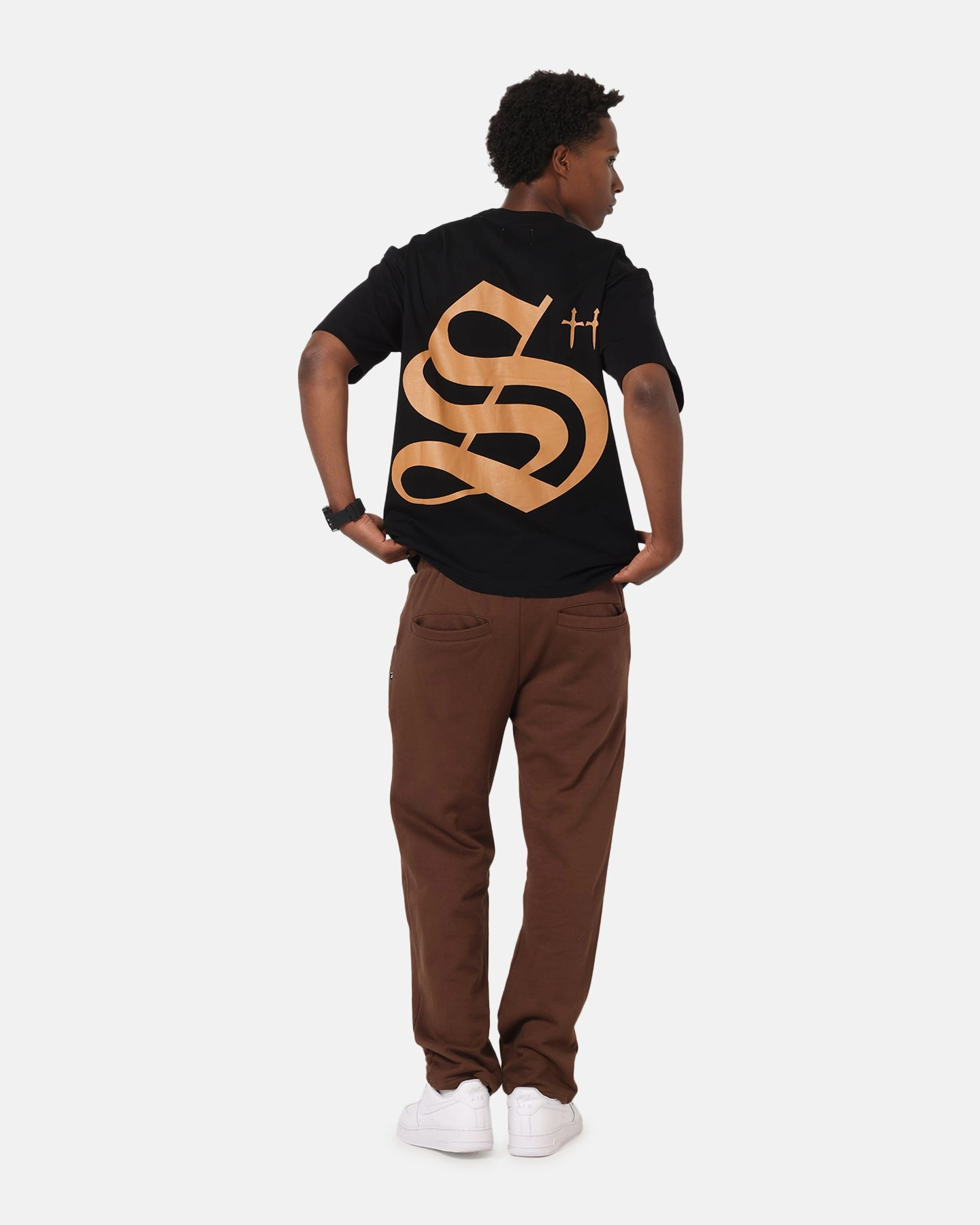 Saint Morta Sacred Script T-Shirt Black Polka Dot Pattern short sleeved