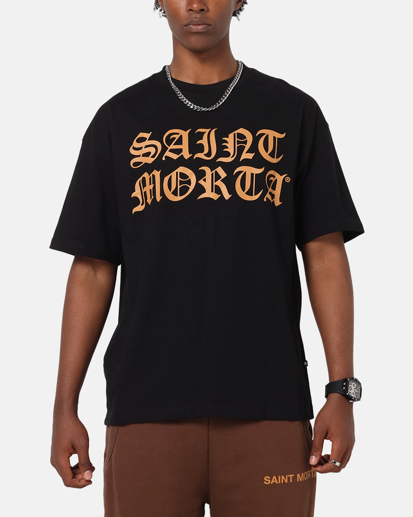 Saint Morta Sacred Script T-Shirt Black windproof Casual Comfort