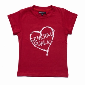 General Public Heart Scribble Tee 'Red' Fresh and Cool