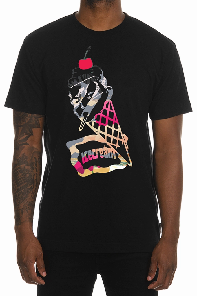 Comfortable Weave Fresh Look Icecream Cucumber SS Tee