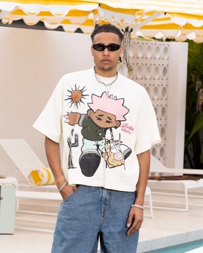Loiter Palm Spring Box T-Shirt Off White Sweat Absorbent