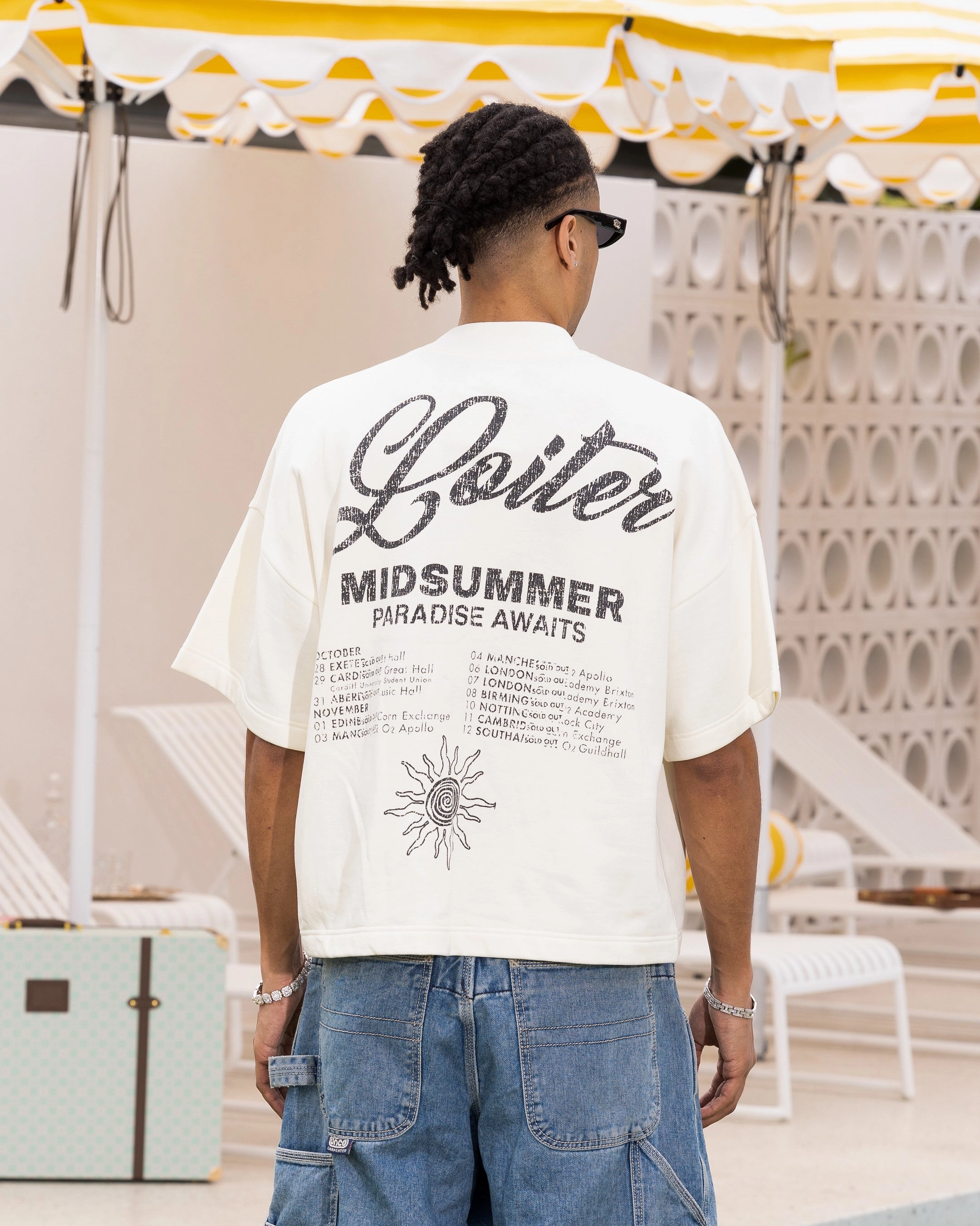SustainableManufacturing Loiter Palm Spring Box T-Shirt Off White