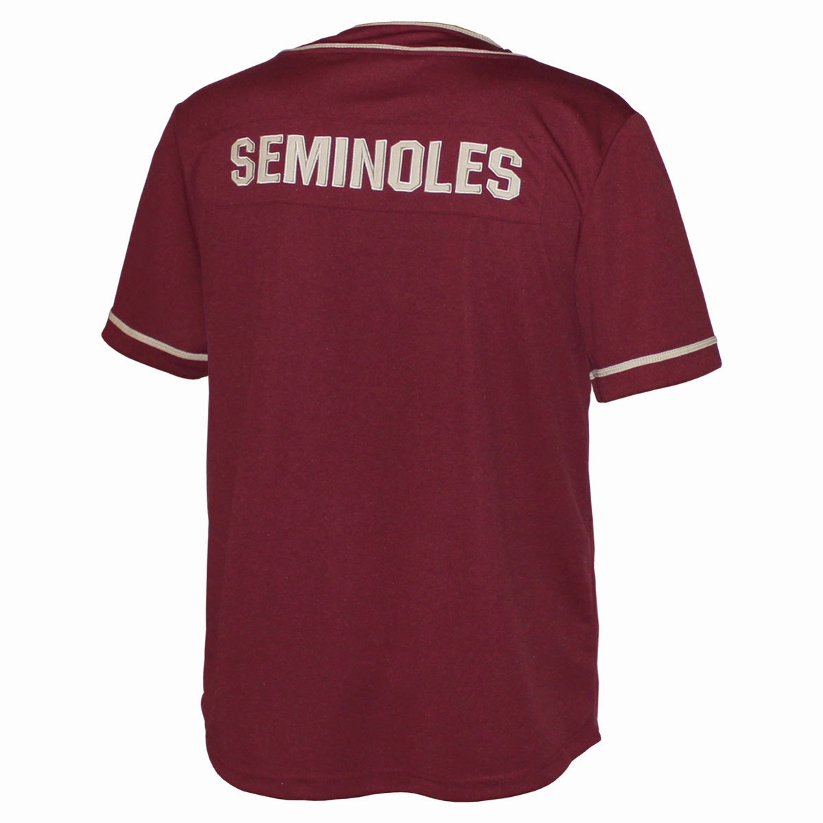 Light Trend Streetwear Style Colosseum Youth Florida State/Seminole Logo Baseball Jersey - Garnet