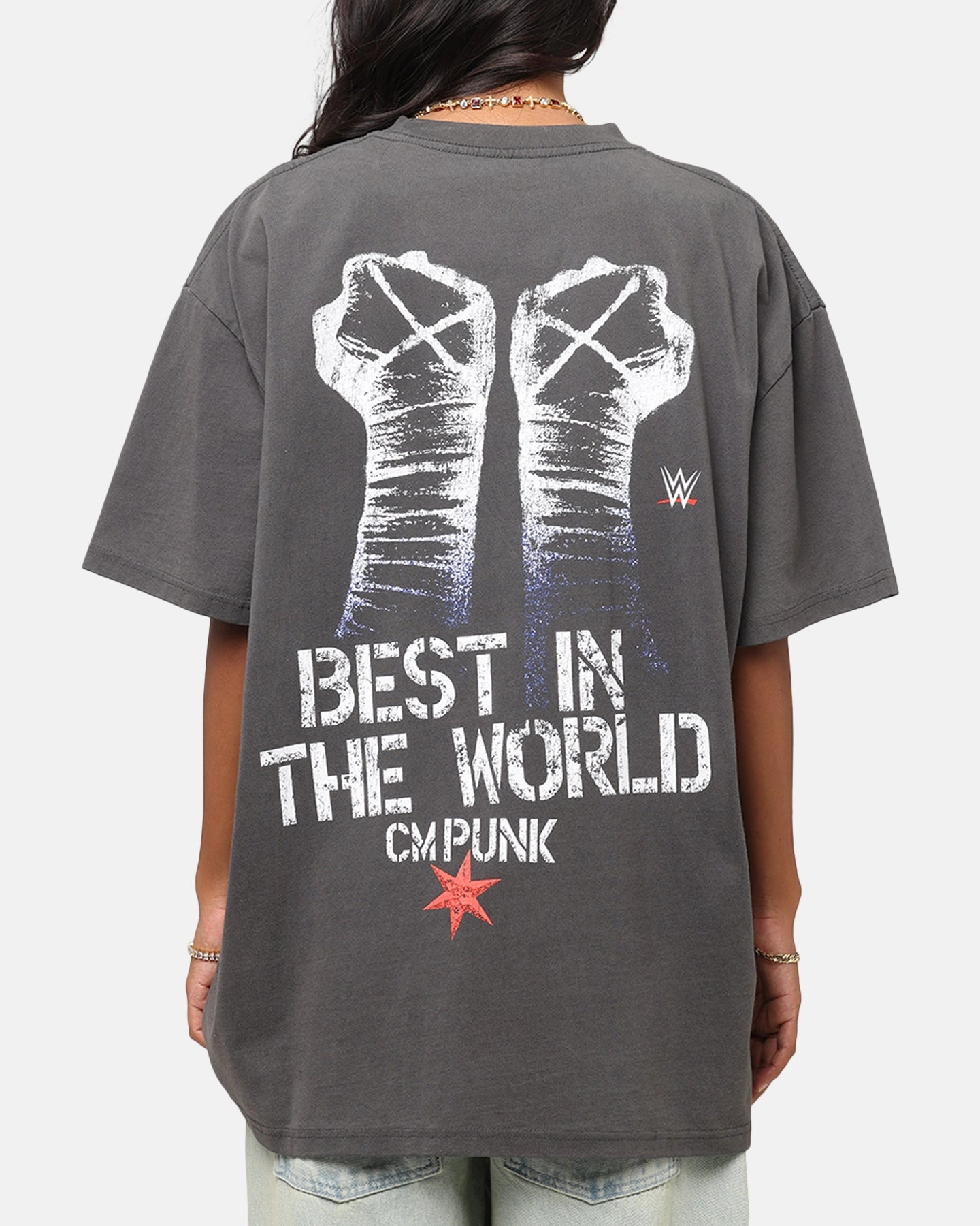Urban Trend Look Culture Kings X WWE CM Punk Heavyweight T-Shirt Black Wash