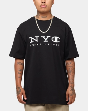 Champion Rochester Graphic T-Shirt Black Premium Comfort Leather combination
