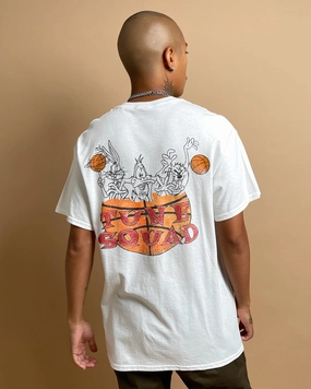 Space Jam Basketball T-Shirt White Thermal Regulation Fabric