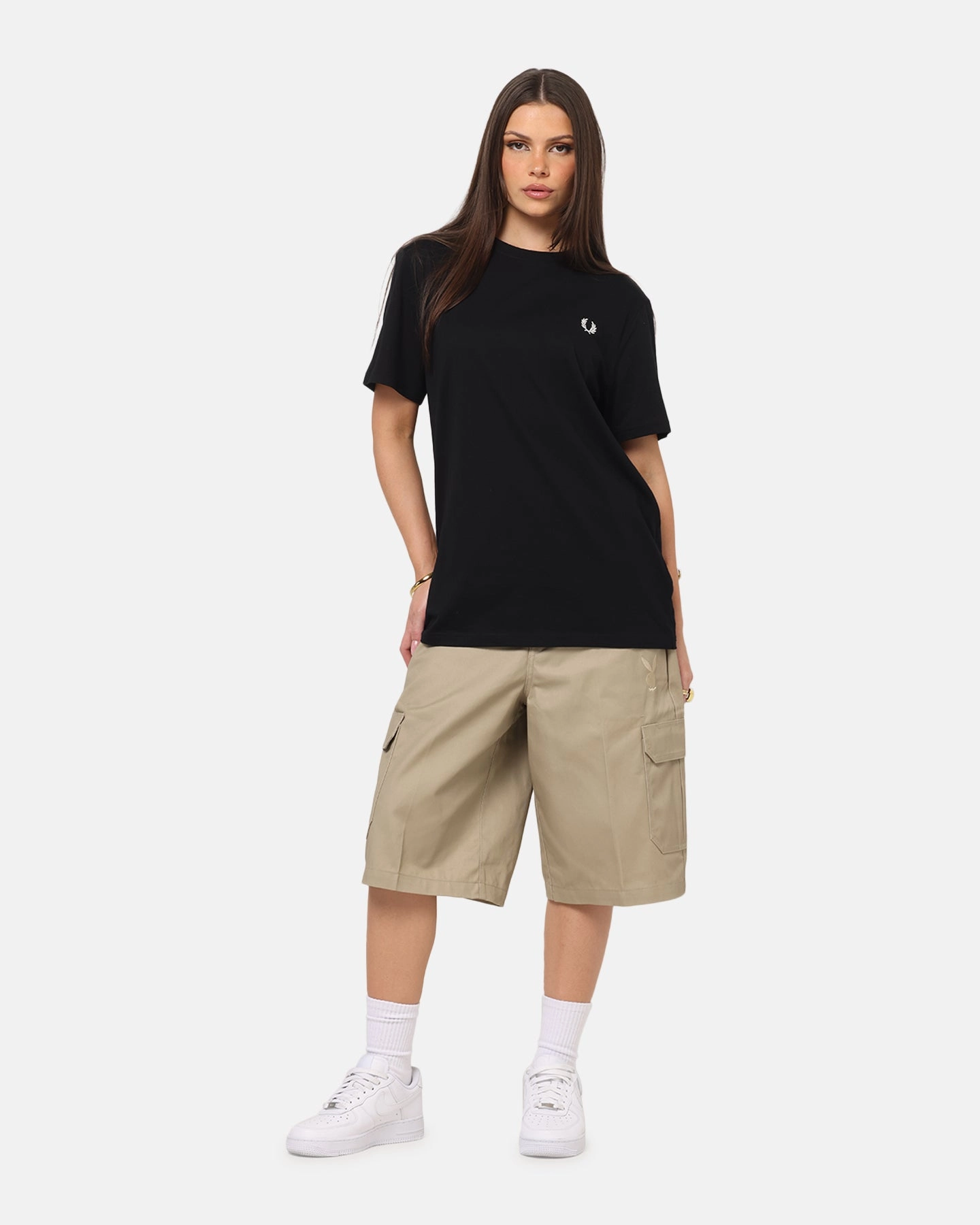 Anti-bacterial Fred Perry Bold Branding T-Shirt Black