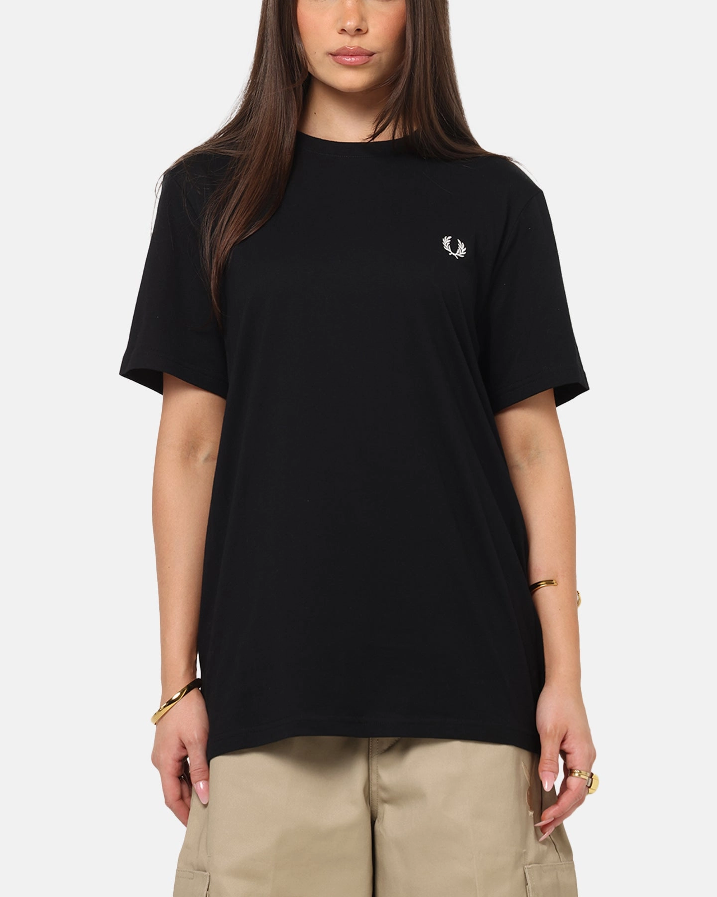 Fred Perry Bold Branding T-Shirt Black Travel convenience Stylish Everyday Wear
