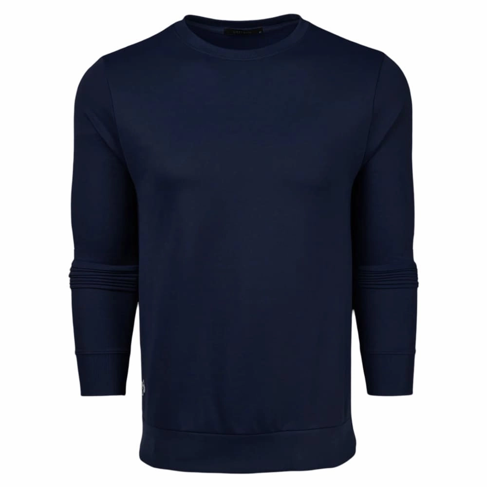 Greyson Siasconset Crewneck Golf Sweater Maltese Blue - FA25 Men TemperatureRegulating Tech Two Tone Design