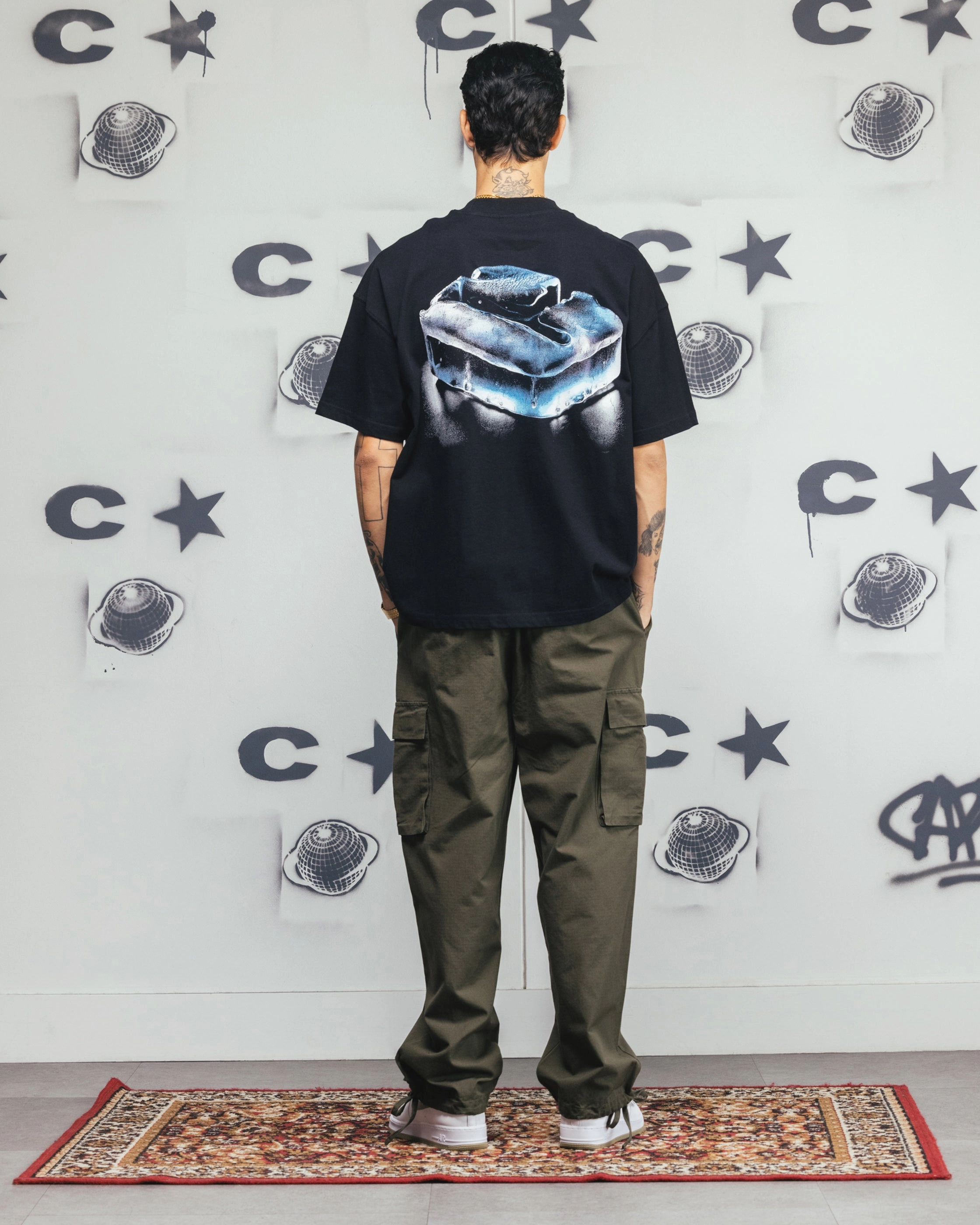 Carre Frosted T-Shirt Black City Look