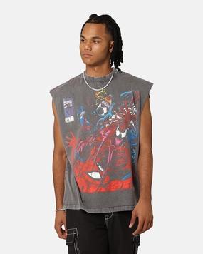 Marvel Spider-Man Maximum Carnage Muscle T-Shirt Charcoal Minimalist purity Feminine Touch