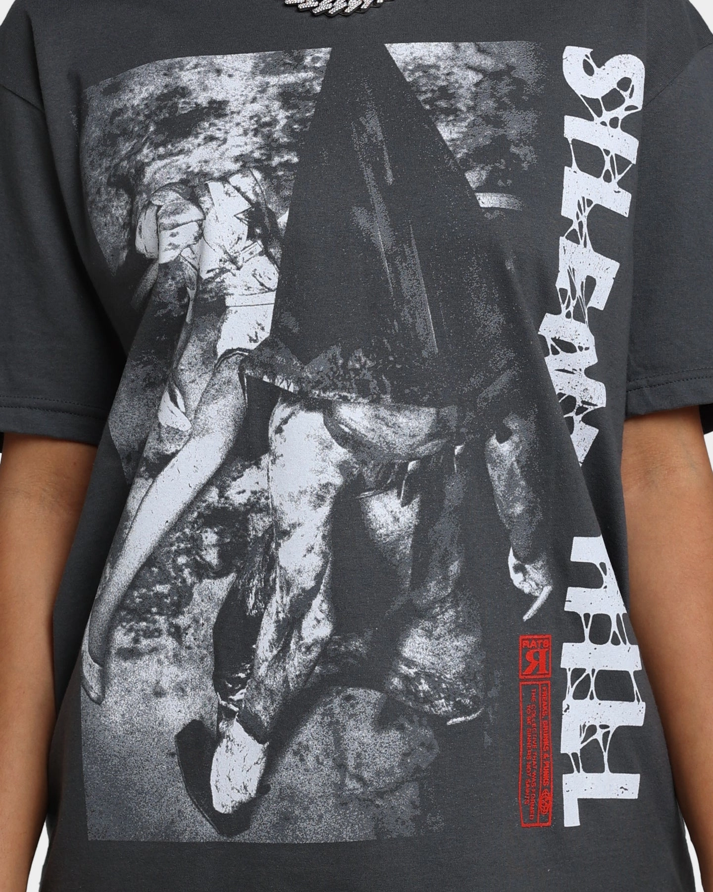 Rats Get Fat X Silent Hill  Silent Hill T-Shirt Charcoal Relaxed fit style