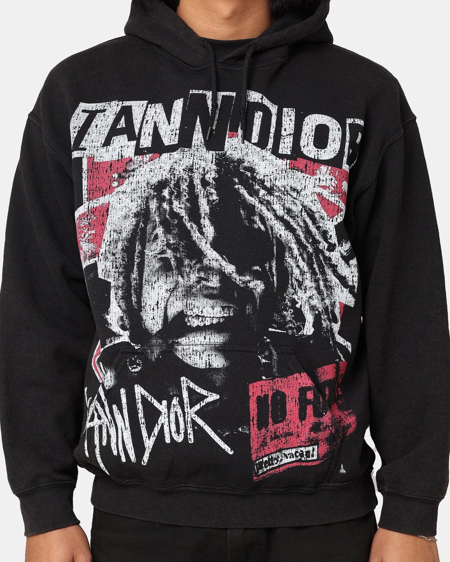 Soft Shell Iann Dior Iann Dior Vintage Hoodie Black Wash