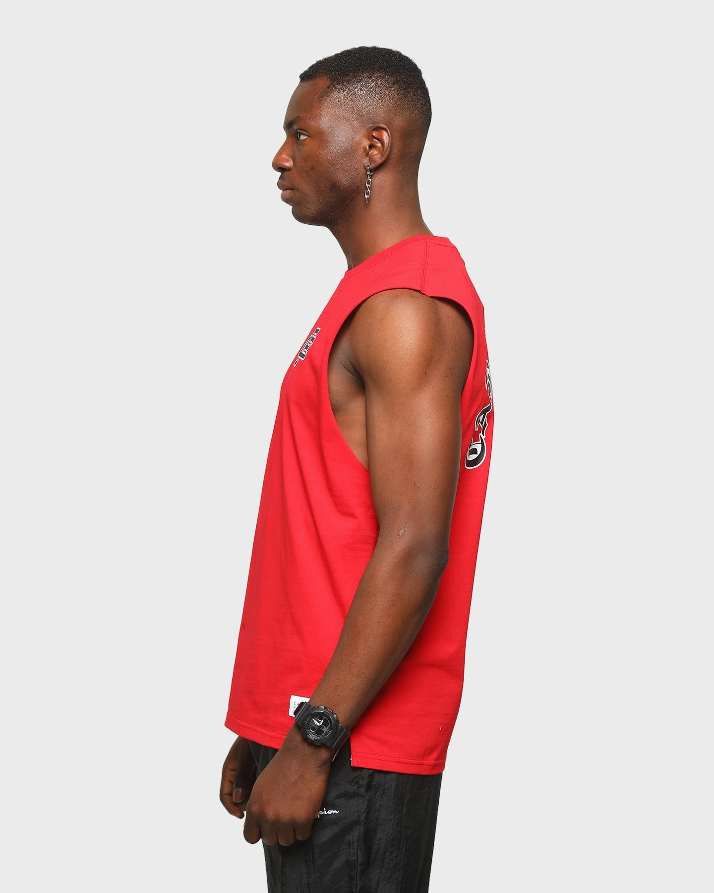 Carre Men's Mono Muscle T-Shirt Red Buttery Soft Fabric Anti Odor Technology