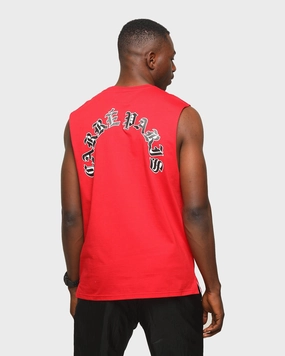 Essential Top Sporty Comfort Carre Men's Mono Muscle T-Shirt Red