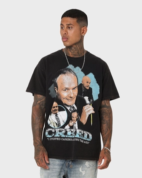 Timeless Wear Cozy Feel American Thrift X The Office Creed Bratton Vintage T-Shirt Black Wash