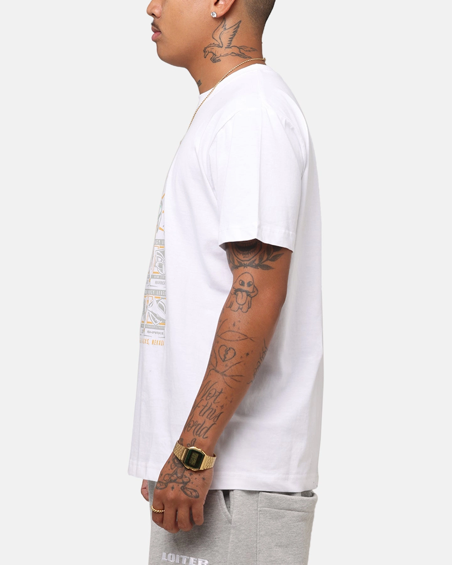ReinforcedShoulderPanels Tidwell NRL 2025 Las Vegas Round Sign T-Shirt White