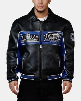 Breathable mesh Eyeliner Avirex Spider Racing Jacket Black/Blue