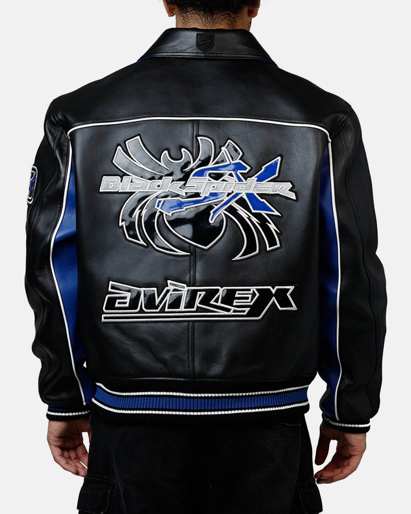 Valentine's Day Avirex Spider Racing Jacket Black/Blue
