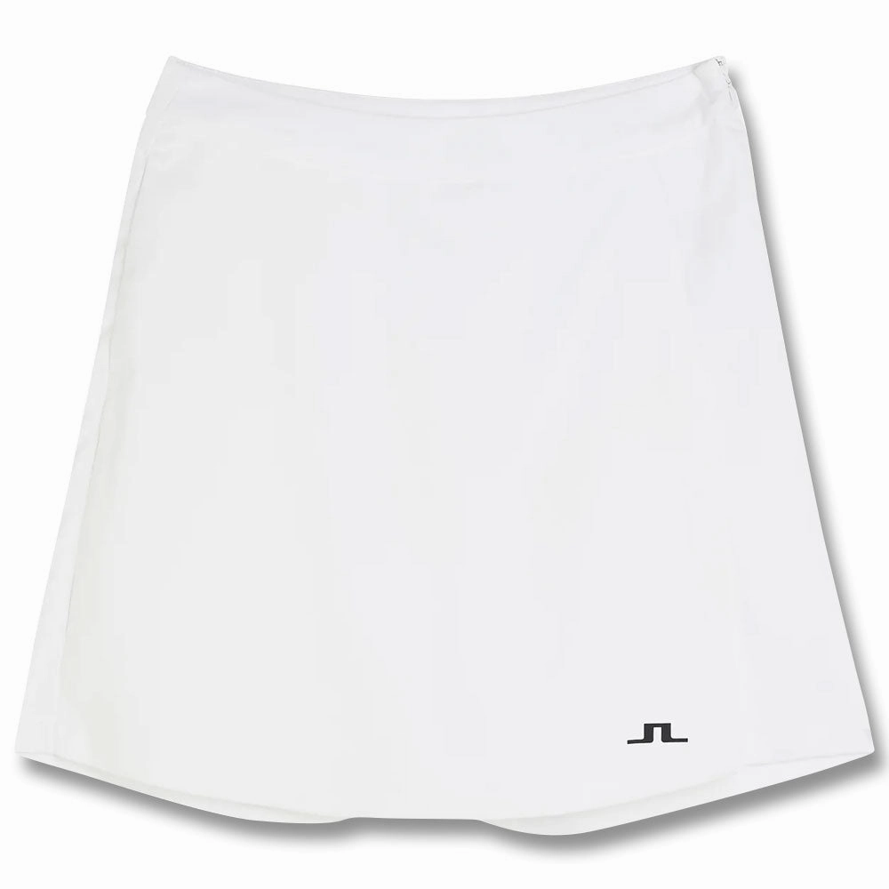 J.Lindeberg Scarlett Golf Skort White - FW22 Women Shirred Back Neutral Wear