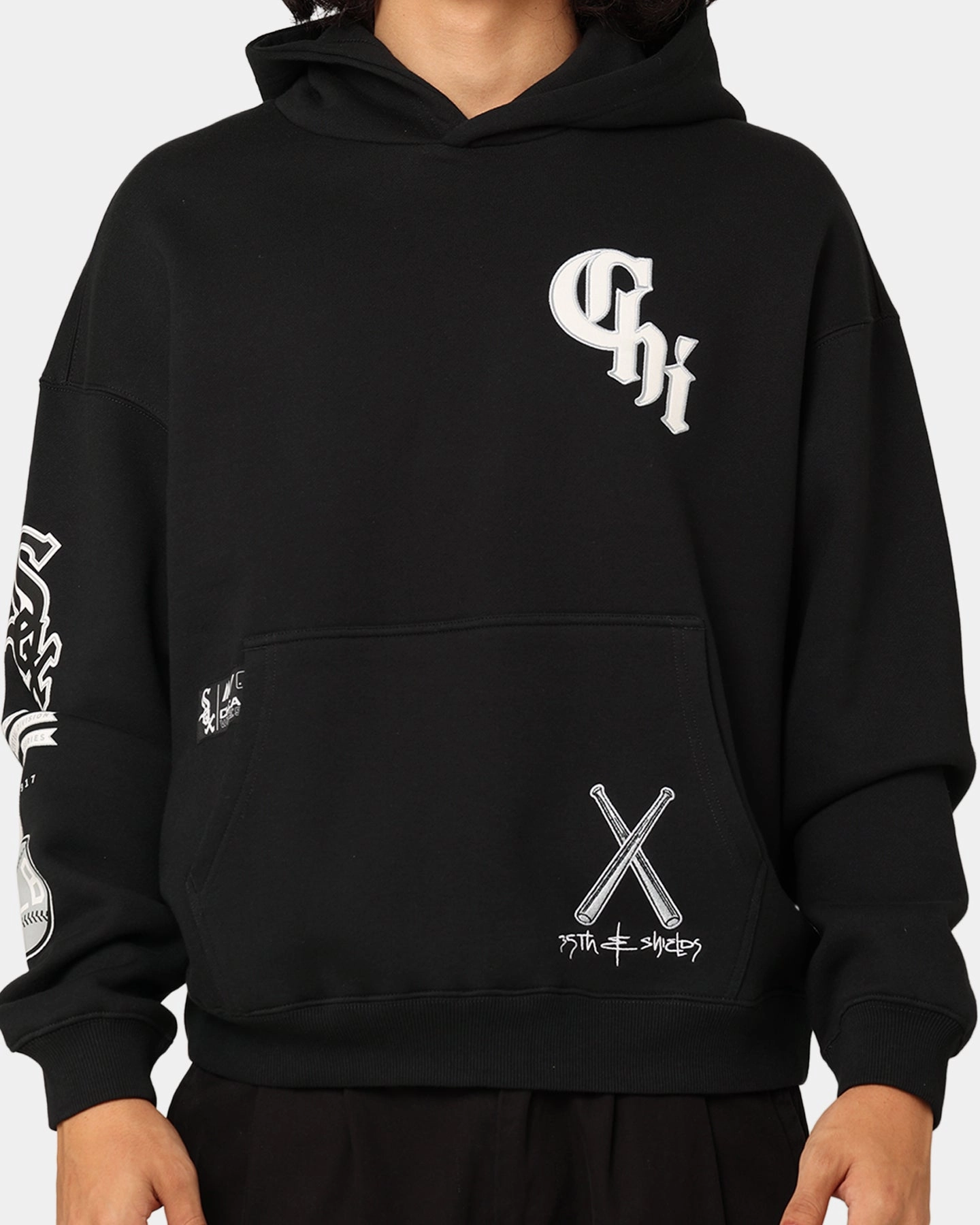 Majestic Athletic Chicago White Sox City Appliqu?? Hoodie Faded Black suitable for anniversaries