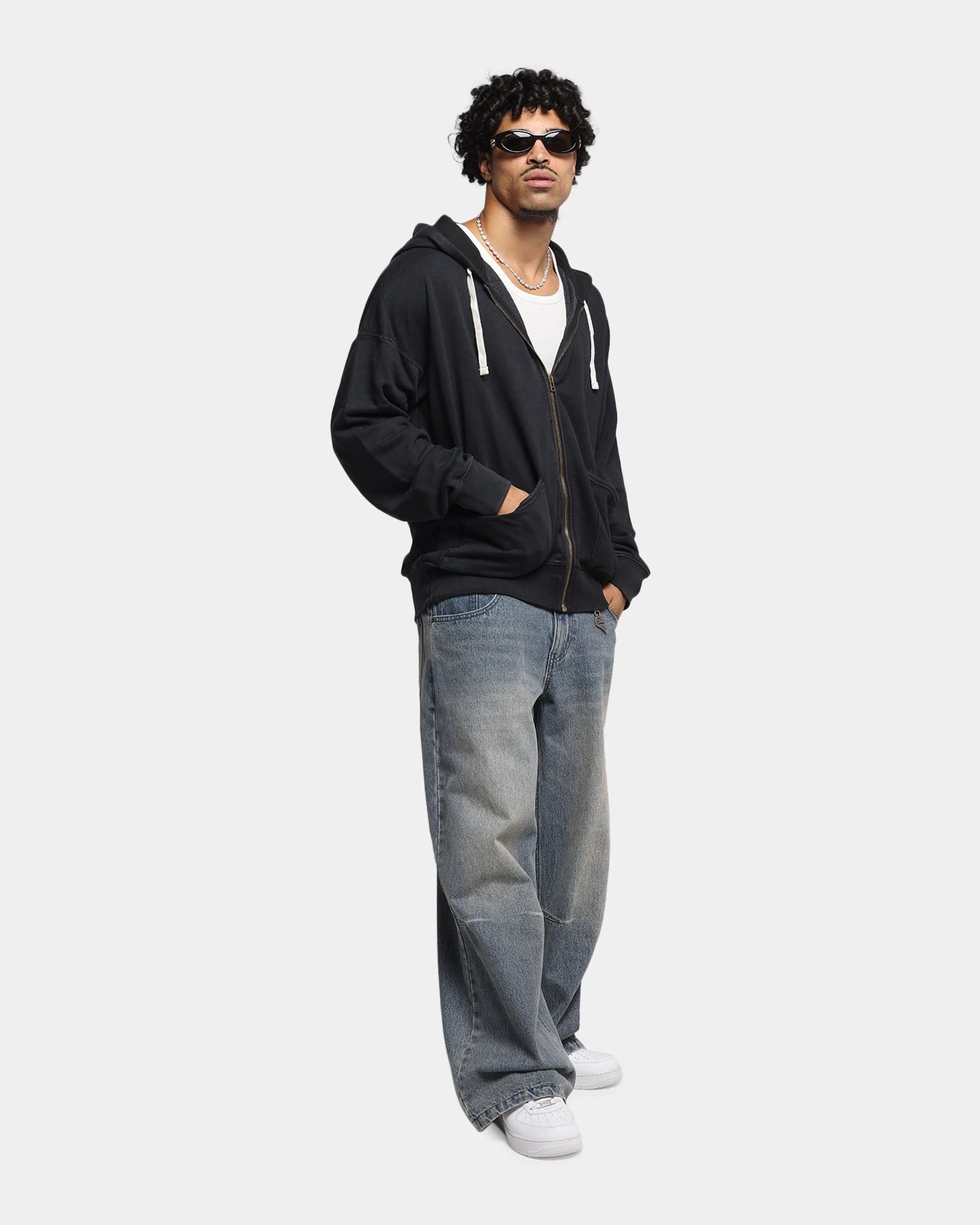 Champion Time Capsule Full Zip-Through Hoodie Black Functional Zip Detail