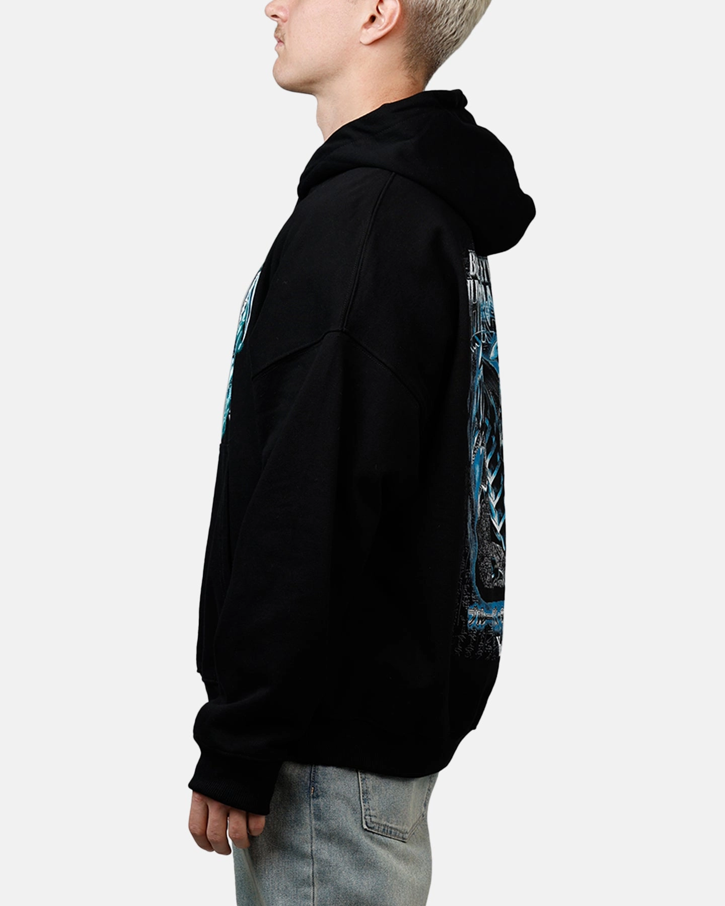 Goat Crew X Yu-Gi-Oh! Blue Eyes White Dragon Premium Hoodie Black Functional Warmth
