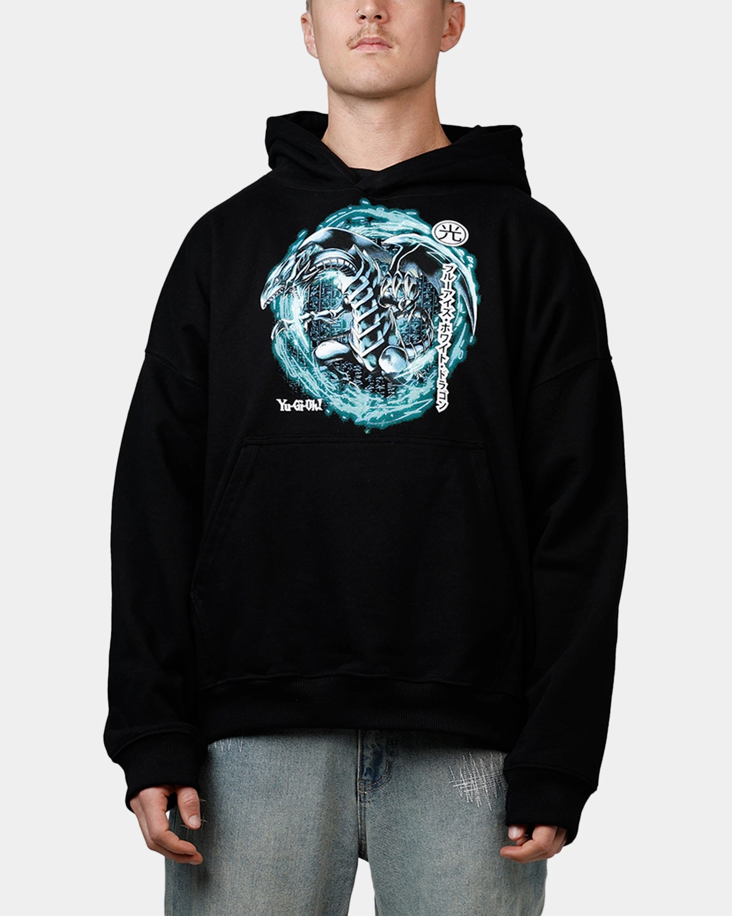 Goat Crew X Yu-Gi-Oh! Blue Eyes White Dragon Premium Hoodie Black Soft Shell
