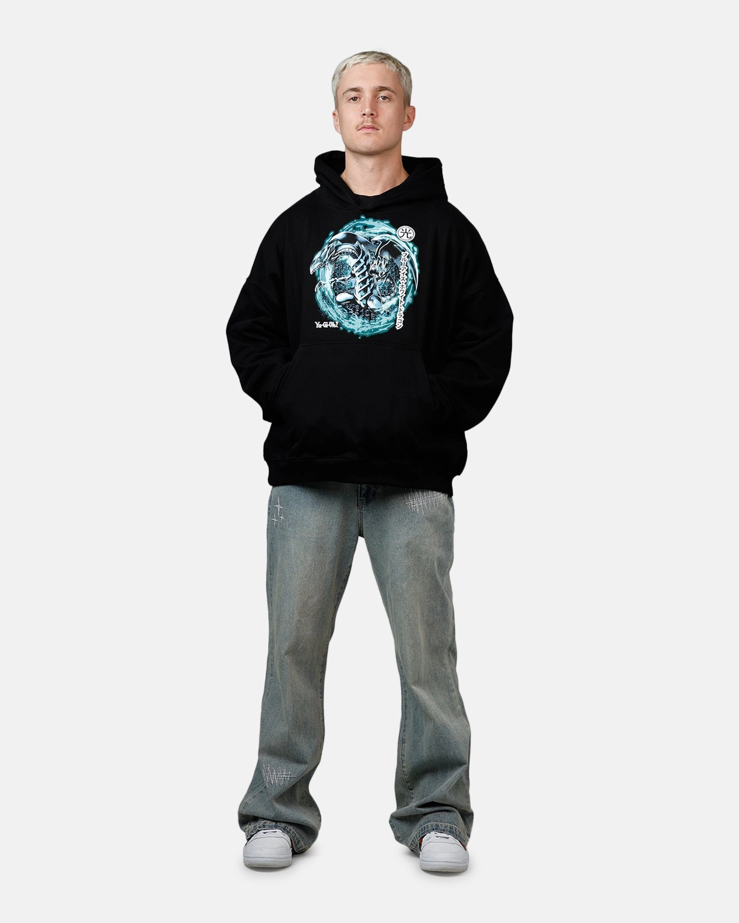Goat Crew X Yu-Gi-Oh! Blue Eyes White Dragon Premium Hoodie Black day sailors