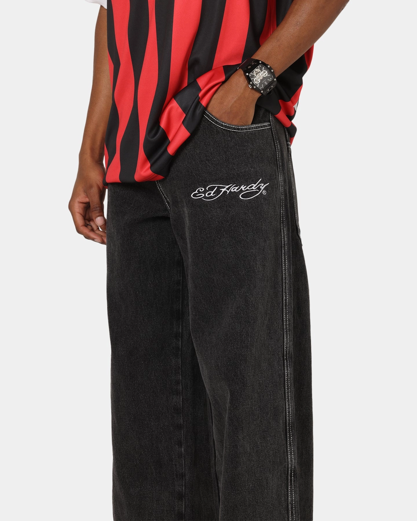 Ed Hardy Lucky Jeans Black Lightweight Feel Modern Fit