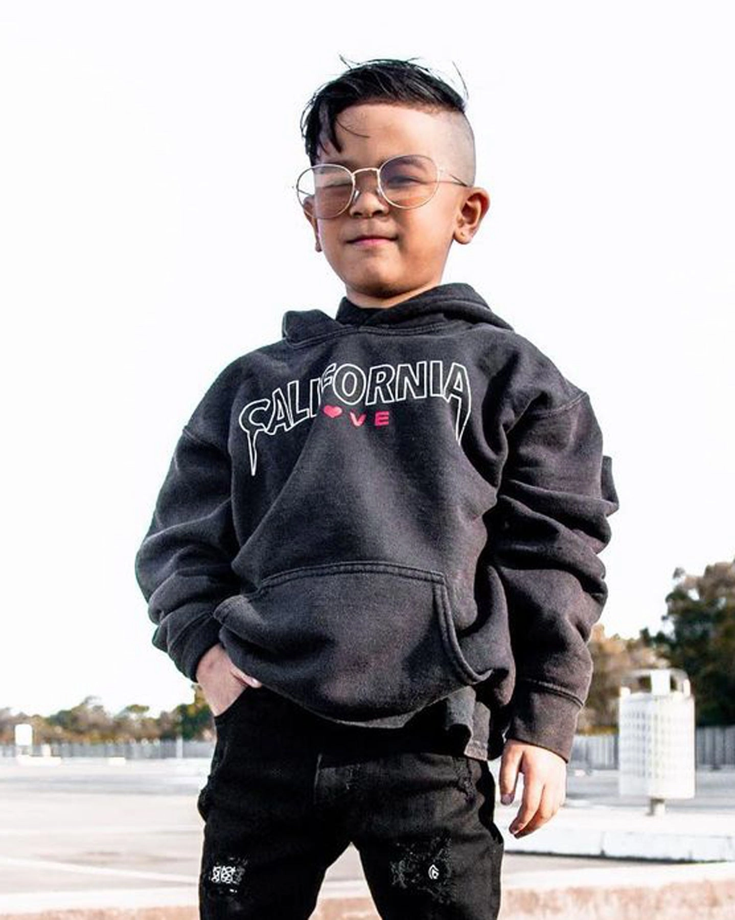 Shortie Kid's California Love Hoodie Black Rain Ready