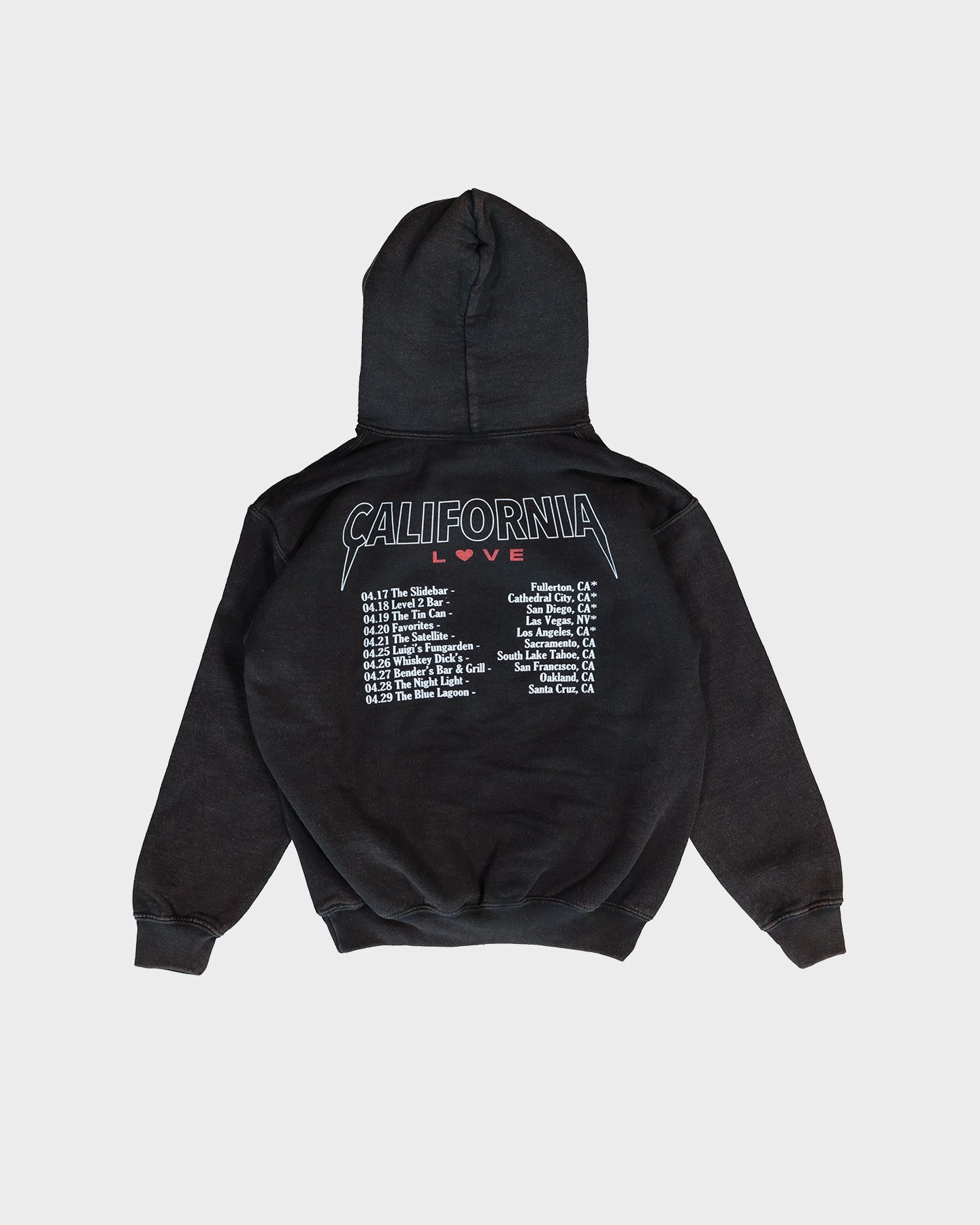 Windproof Design Shortie Kid's California Love Hoodie Black