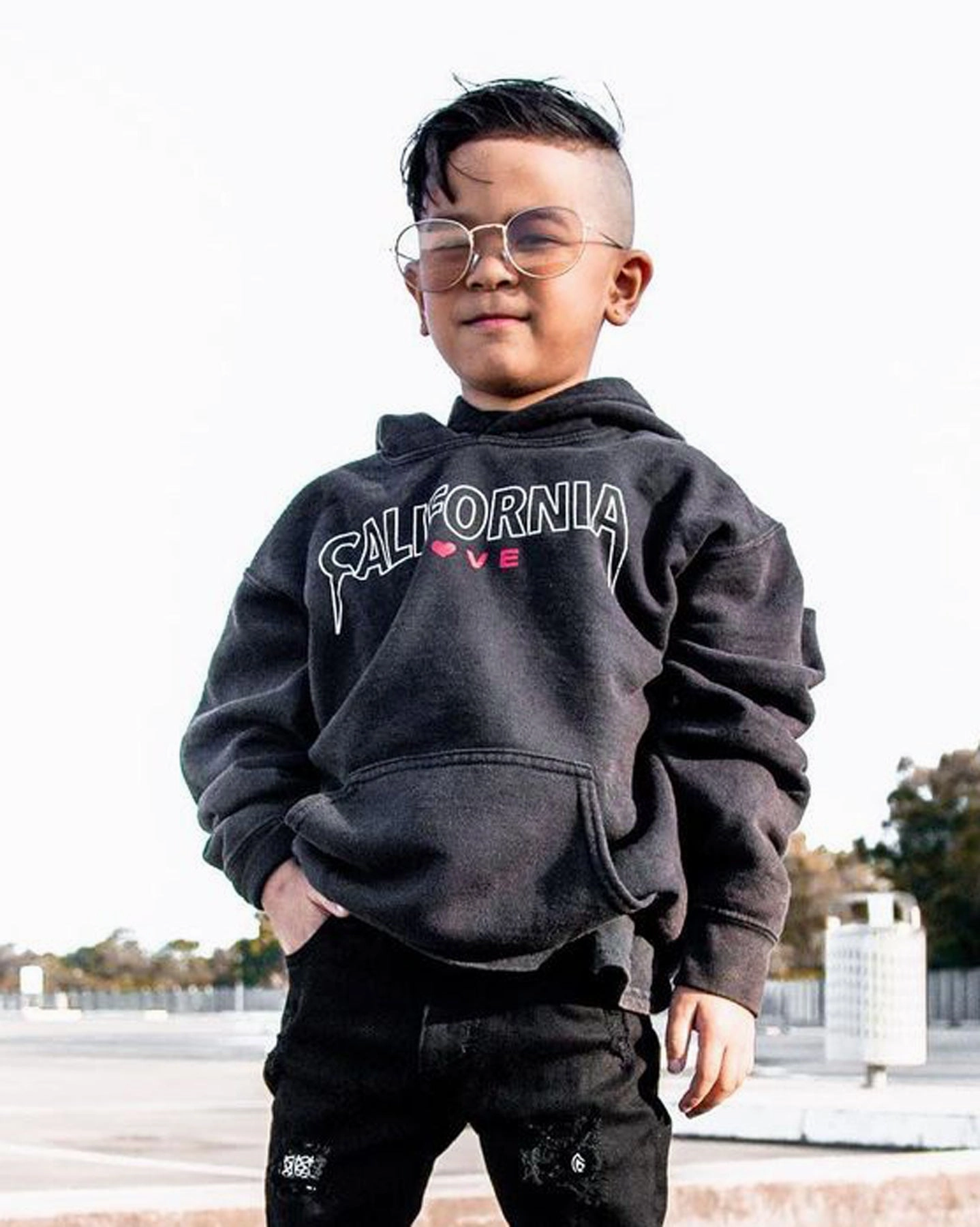 Shortie Kid's California Love Hoodie Black self - treat Base-layer