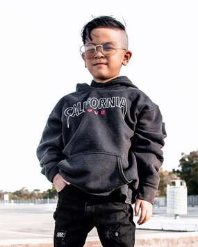 Shortie Kid's California Love Hoodie Black Rain Ready