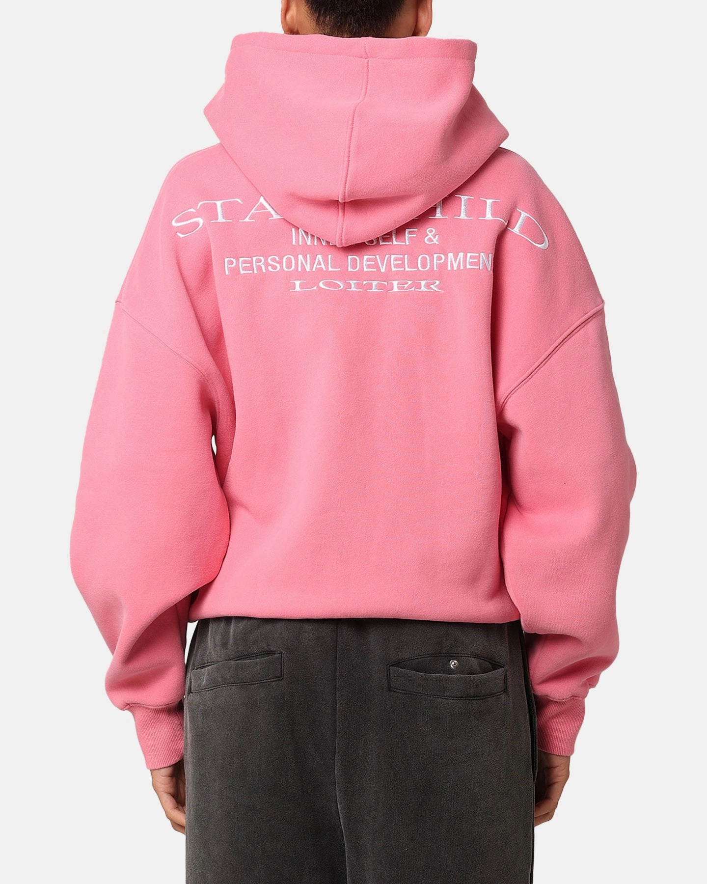 Loiter Star Child Zip Hoodie Pink Multi Panel Construction