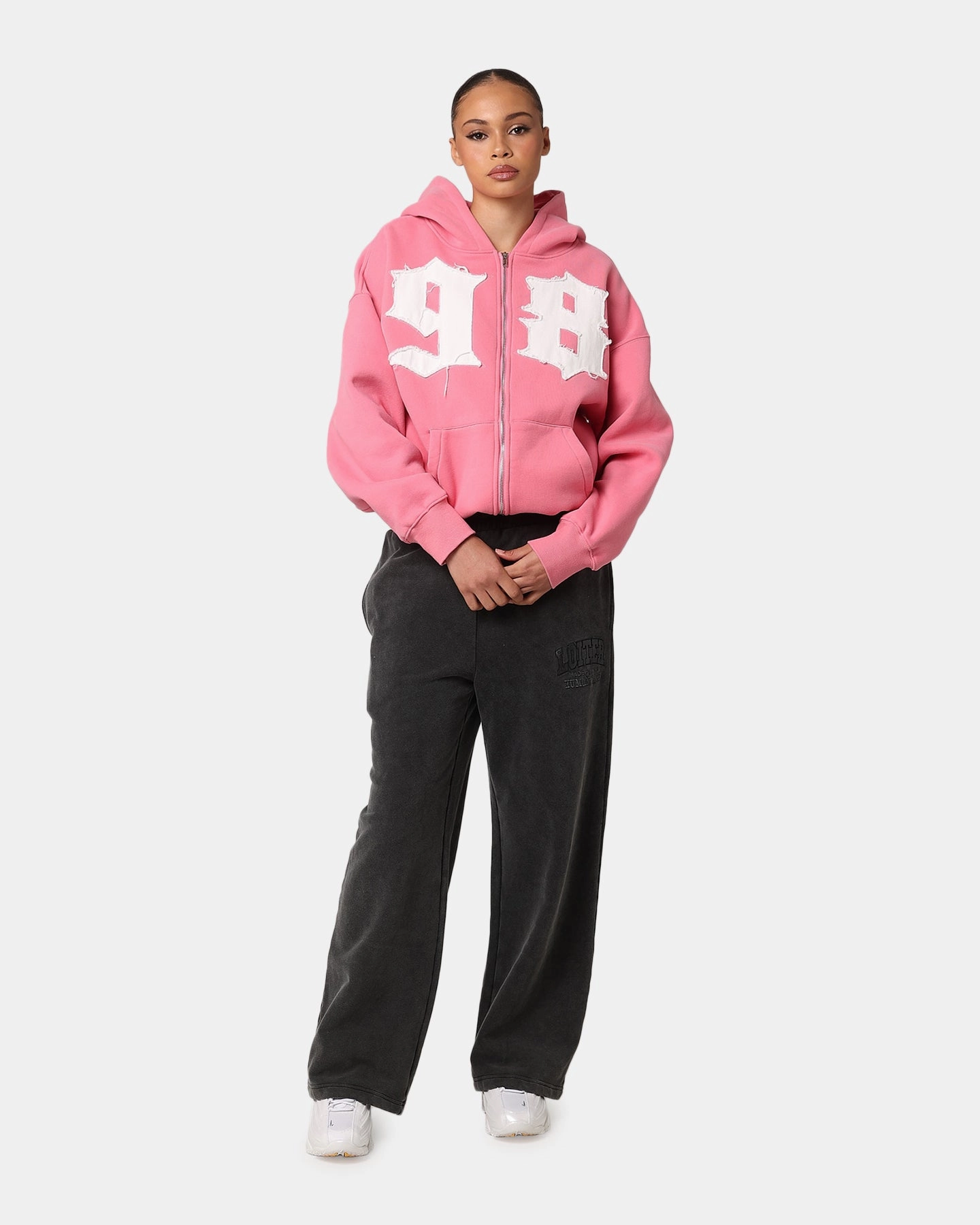 Engineer Hooded Loiter Star Child Zip Hoodie Pink