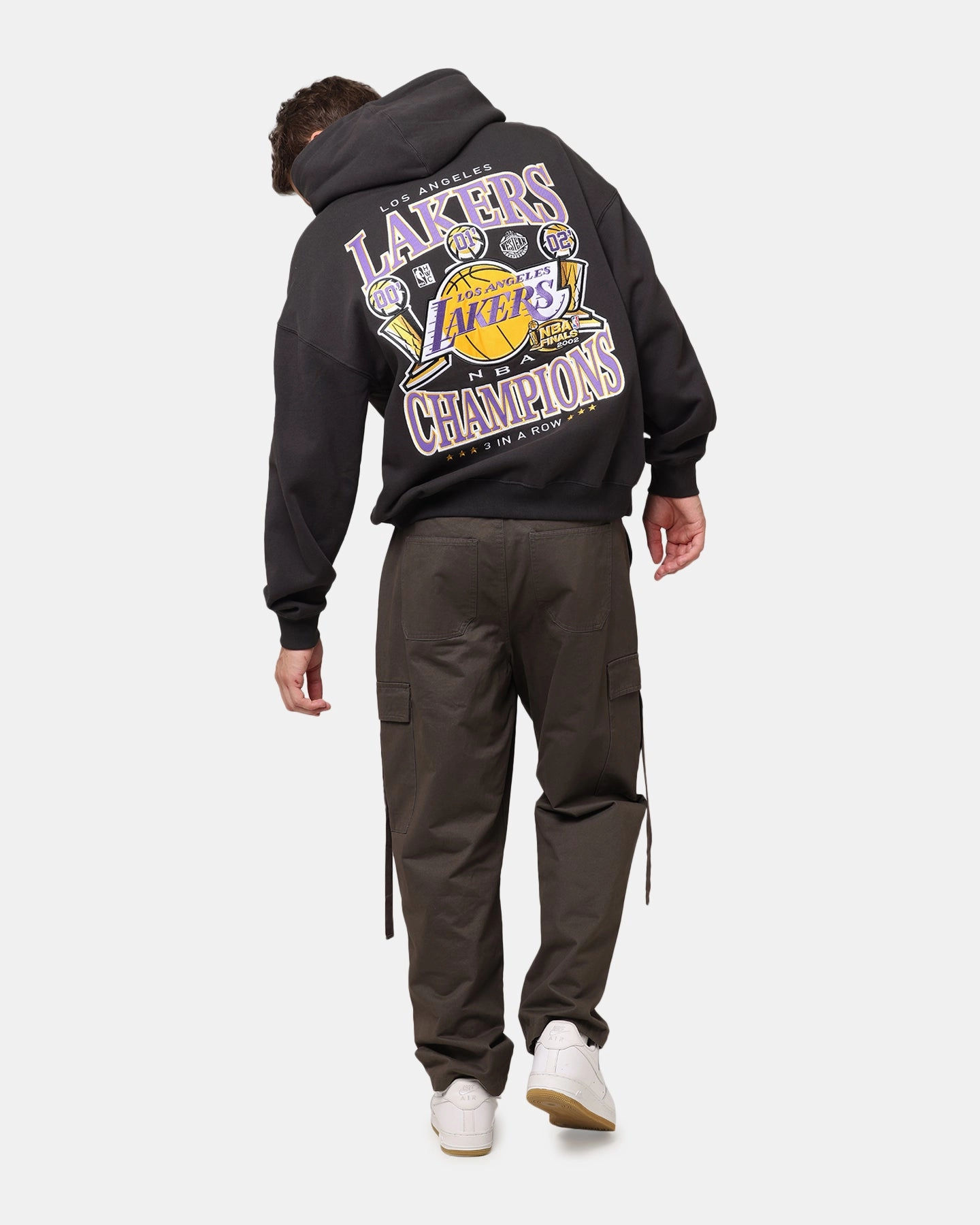 Mitchell & Ness Los Angeles Lakers Pinnacle Hoodie Faded Black Moisture wicking suitable for runway events